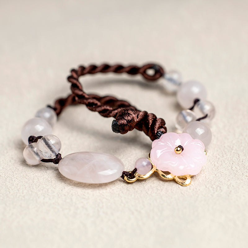 Wear FengShui The Flower of Love Pink Crystal Soothing Anklet