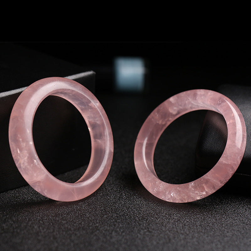 Wear FengShui  Natural Rose Quartz Love Caring Bracelet Bangle