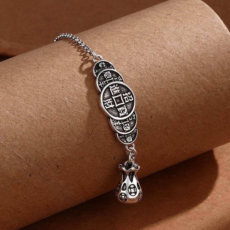 Wear FengShui Copper Coin Money Bag Wealth Bracelet