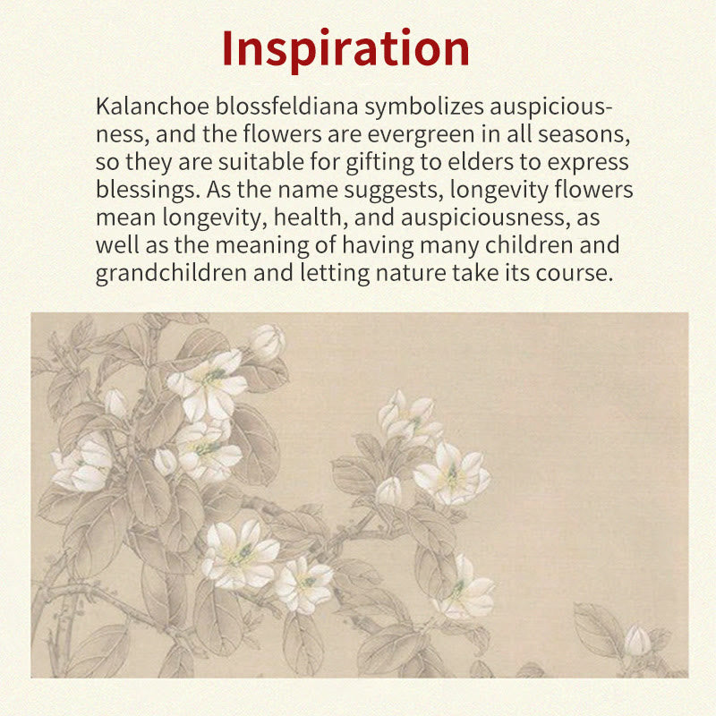 Wear FengShui Natural Jade Kalanchoe blossfeldiana Flower Pattern Luck Necklace Pendant