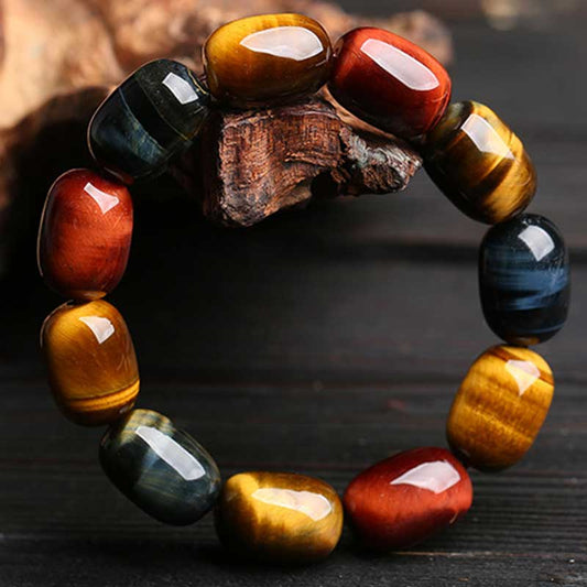 Wear FengShui Natural Tiger Eye Healing Protection Bracelet