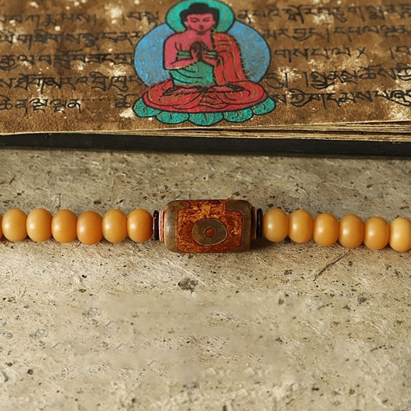 Wear FengShui Tibet 108 Mala Beads Bodhi Seed Bagua Vajra Wealth Bracelet