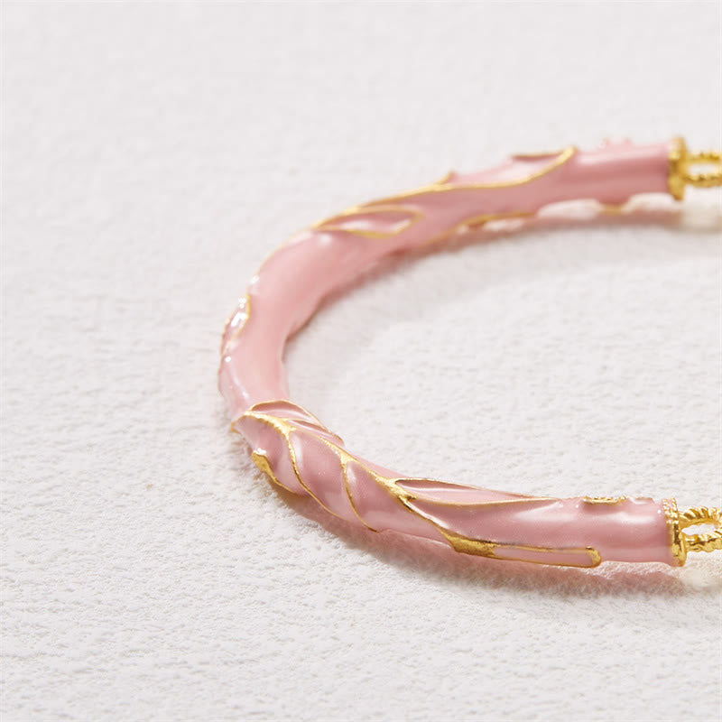 Wear FengShui Sun Stone Golden Silk Jade Lily of the Valley Charm Positive Bracelet Bangle