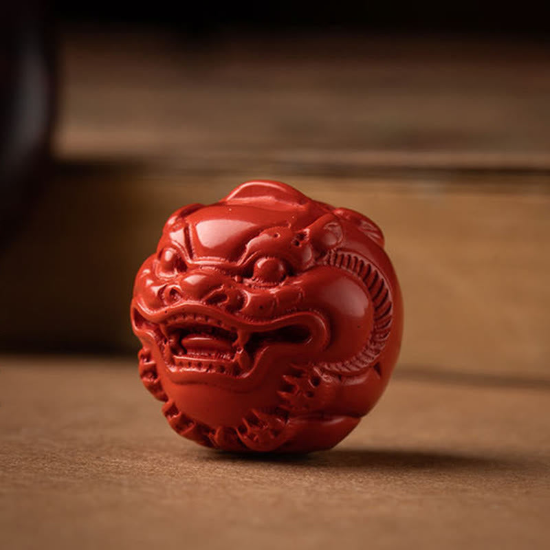 Wear FengShui Tibet Om Mani Padme Hum PiXiu Copper Coin Small Leaf Red Sandalwood Cinnabar Protection Key Chain
