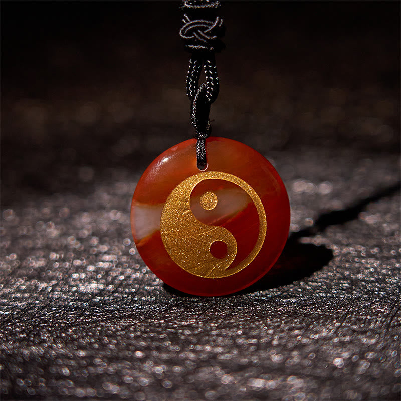 Wear FengShui Various Crystal Amethyst Tiger Eye Green Aventurine Yin Yang Spiritual Necklace Pendant