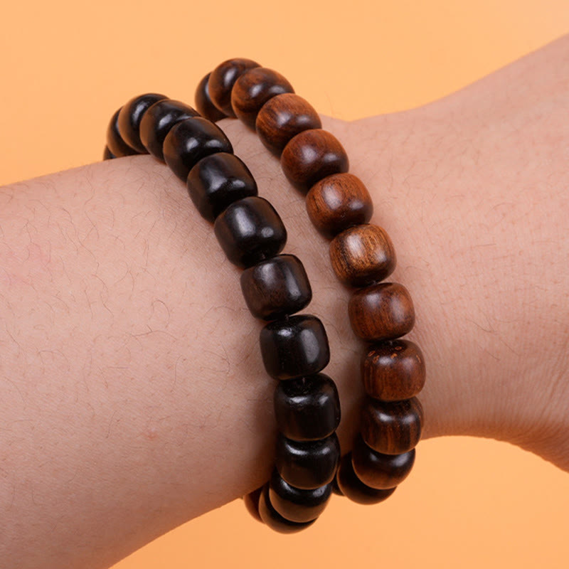 Wear FengShui Ebony Wood Rosewood Peace Balance Bracelet