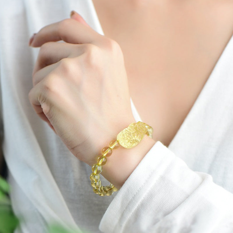 Wear FengShui FengShui Citrine PiXiu Wealth Bracelet
