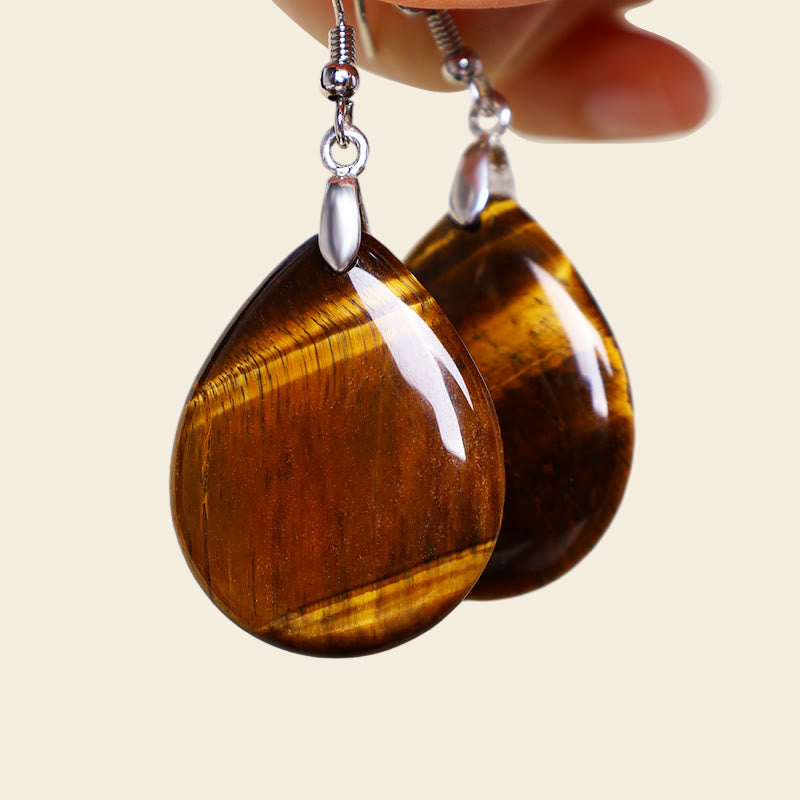Wear FengShui Natural Aventurine Dangle Healing Drop Earrings