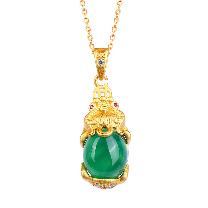 Wear FengShui Natural Jade PiXiu Balance Necklace
