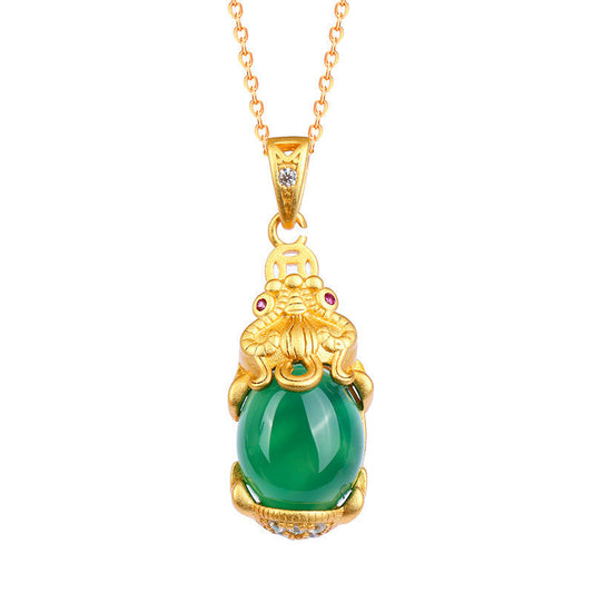 Wear FengShui Natural Jade PiXiu Balance Necklace