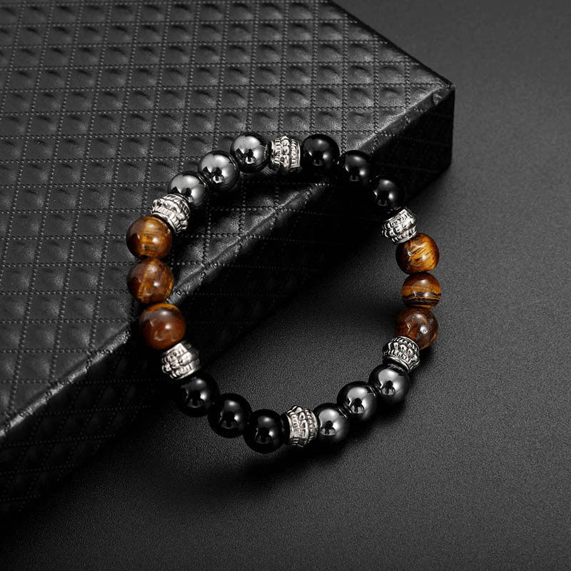 Wear FengShui Tiger Eye and Hematite Good Luck and Healing Bracelet