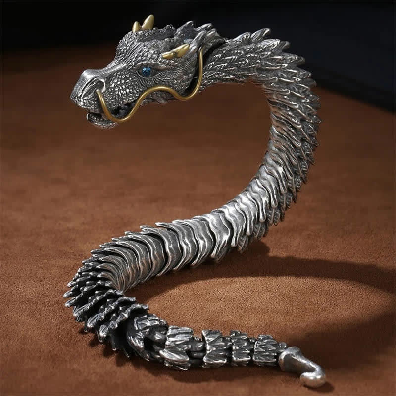 Wear FengShui Nordic Dragon Handmade Amulet Luck Protection Chain Bracelet