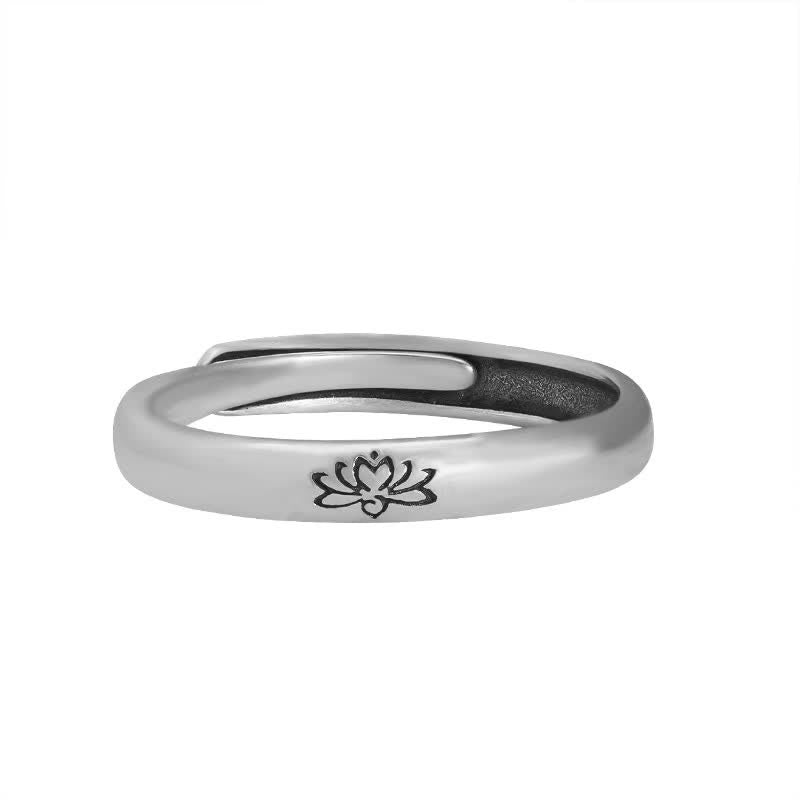 Wear FengShui 925 Sterling Silver Lotus Flower Enlightenment Ring