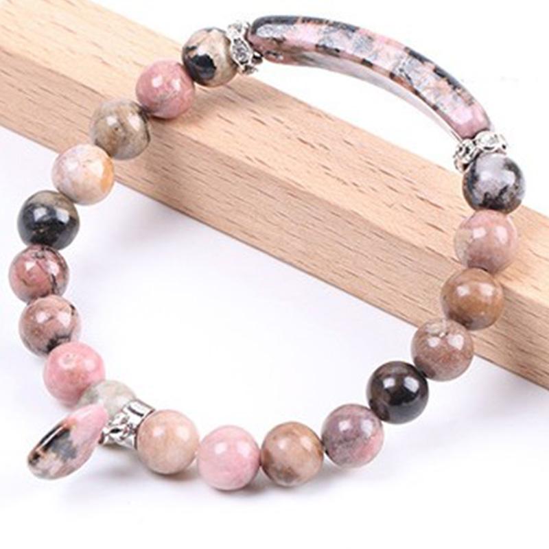 Wear FengShui Natural Quartz Love Heart Healing Beads Bracelet