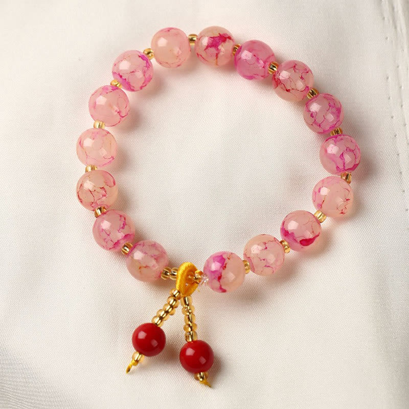 Wear FengShui Liuli Glass Bead Blessing Harmony Bracelet