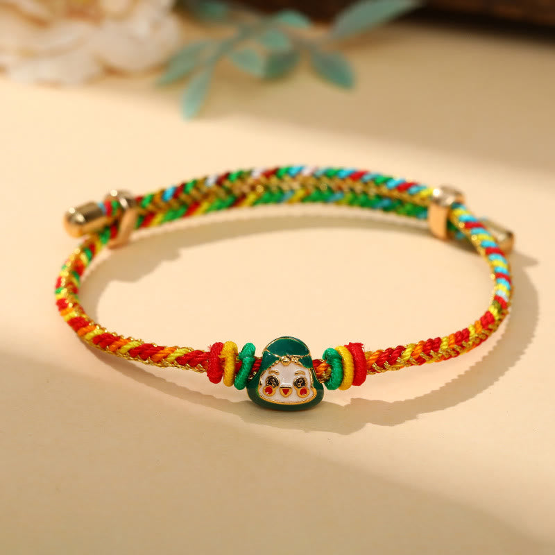 Wear FengShui Colorful Rope Zongzi Pattern Luck Handmade Child Adult Bracelet