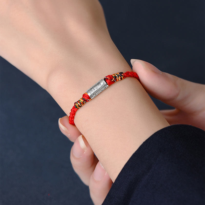 Wear FengShui Handcrafted 925 Sterling Silver Everything Goes Well Design Protection Strength Bracelet Anklet