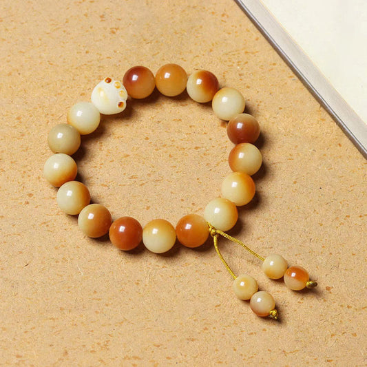 Wear FengShui Natural Bodhi Seed Lovely Paw Claw Peace Wisdom Bracelet