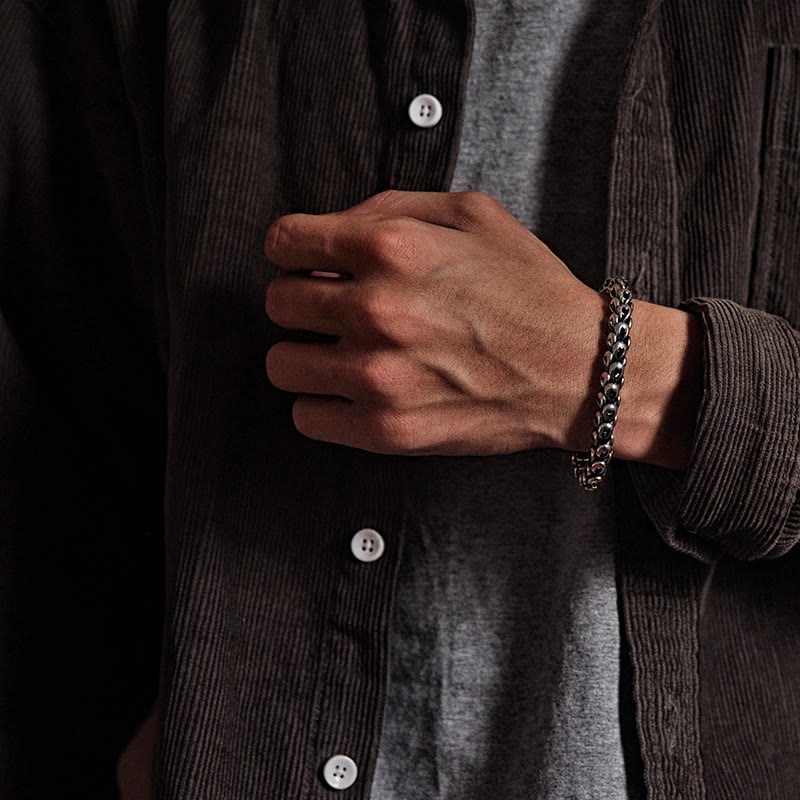 Wear FengShui Retro Dragon Scale Pattern Success Strength Bracelet