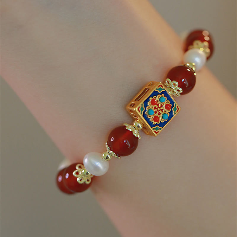 Wear FengShui Red Agate Pearl Confidence Self-acceptance Bracelet