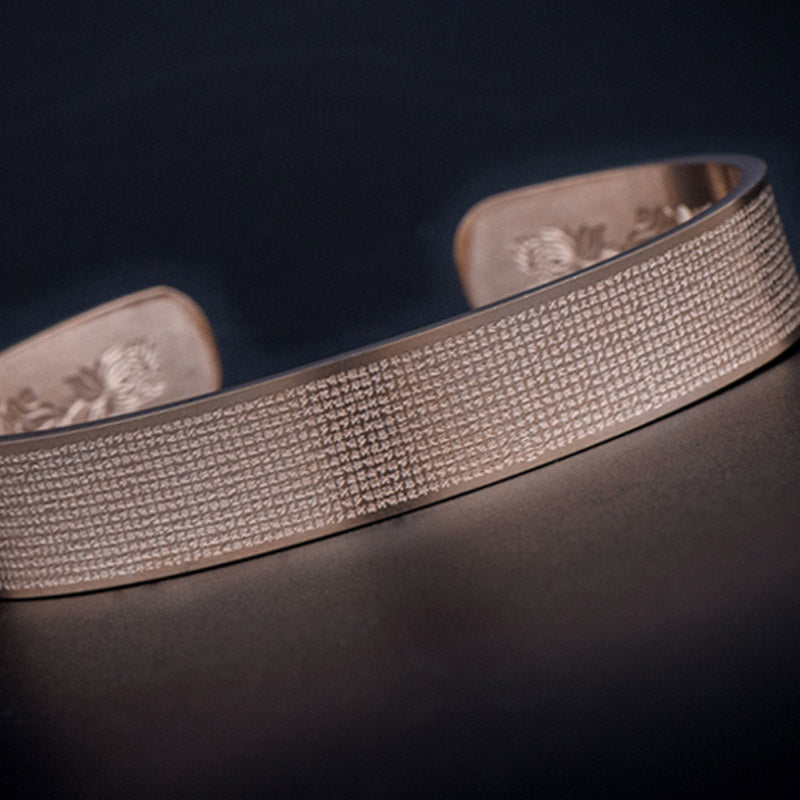 Wear FengShui Shurangama Mantra Engraving Titanium Steel Blessing Bracelet