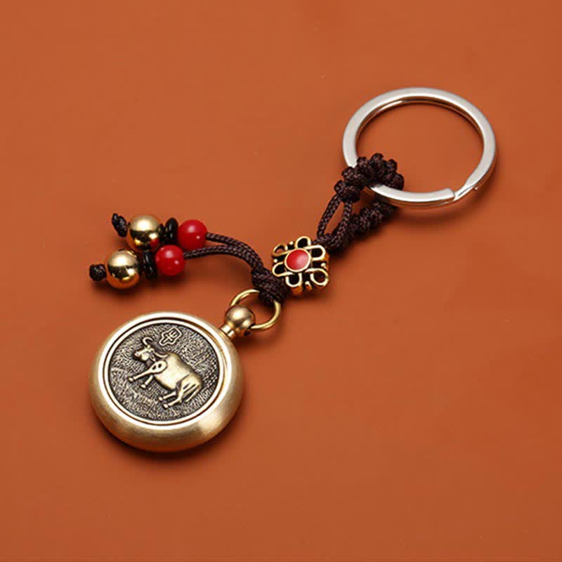 Wear FengShui 12 Chinese Zodiac Blessing Wealth Fortune Keychain