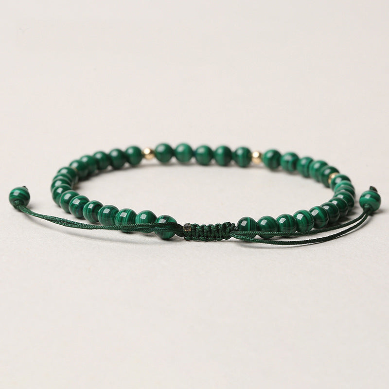 Wear FengShui Natural Malachite Protection Calmness String Bracelet