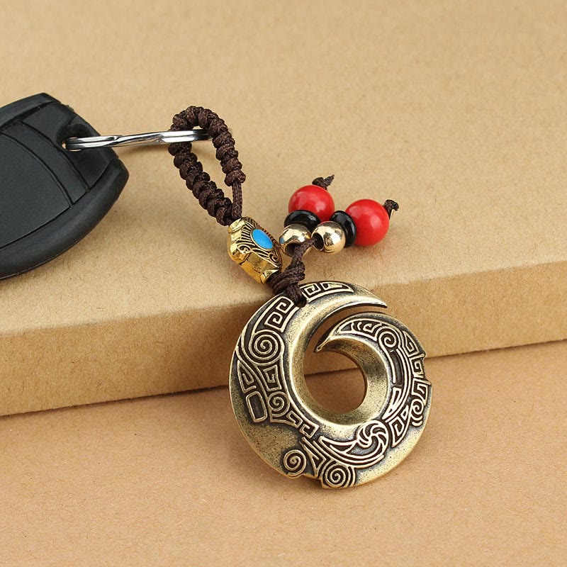 Wear FengShui Good Luck Fortune Copper Wealth Key Chain