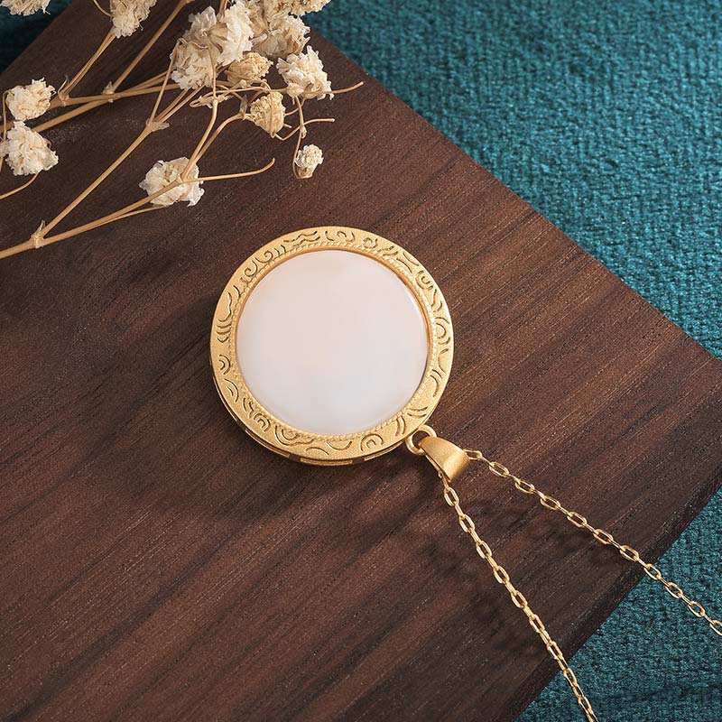 Wear FengShui White Jade Year of the Tiger Blessing Necklace