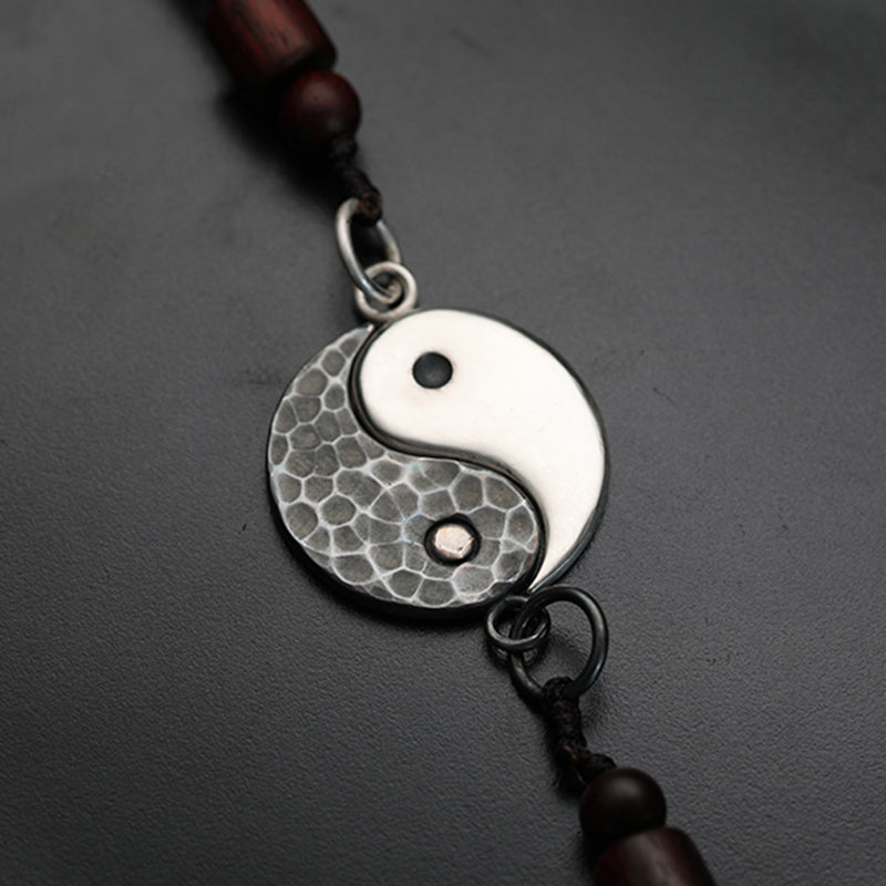 Wear FengShui 990 Sterling Silver Yin Yang Balance Harmony Necklace Pendant