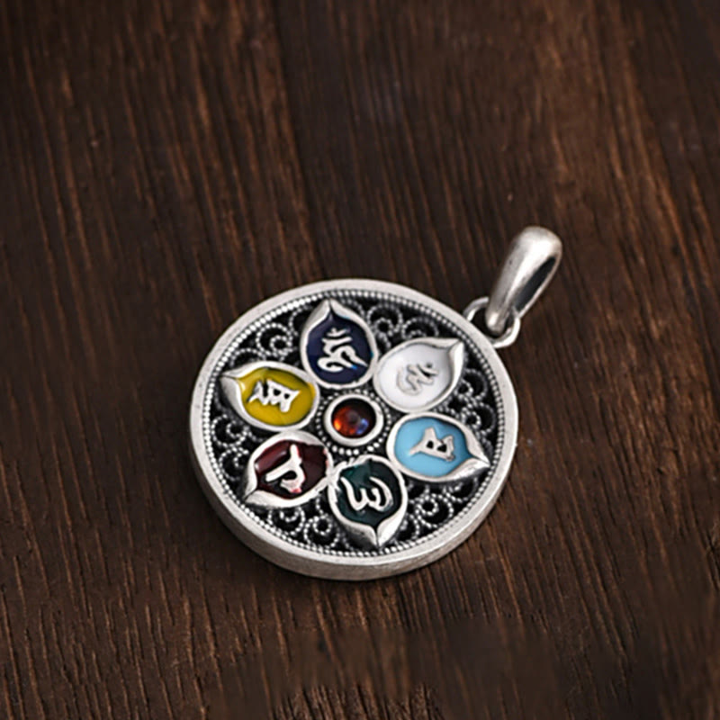 Wear FengShui Tibetan Om Mani Padme Hum Purity Necklace Pendant