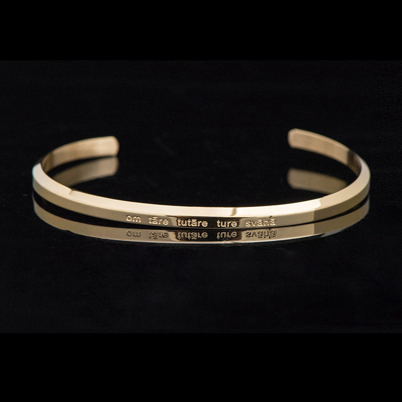 Wear FengShui Six True Words Engraving Titanium Steel Blessing Protection Bracelet