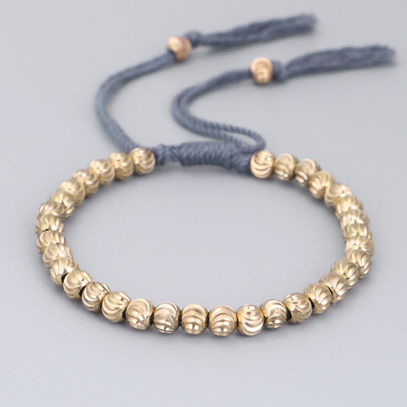 Wear FengShui Tibetan Handmade Copper Bead Luck String Bracelet