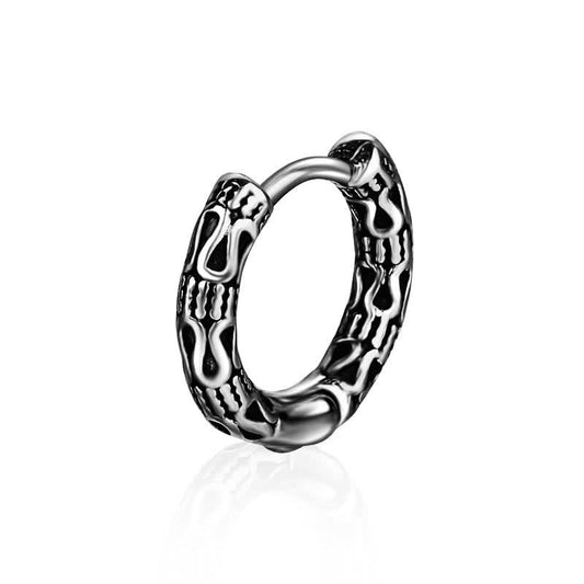Wear FengShui Retro Pattern Titanium Steel Balance Earrings