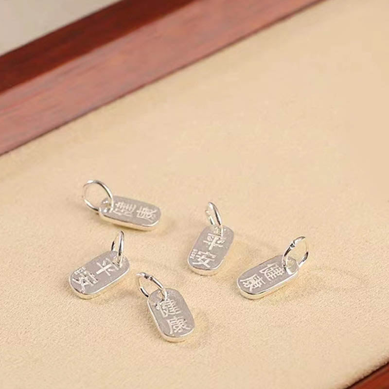 Wear FengShui 925 Sterling Silver Auspicious Clouds Peace Buckle Safe And Sound Bracelet Anklet