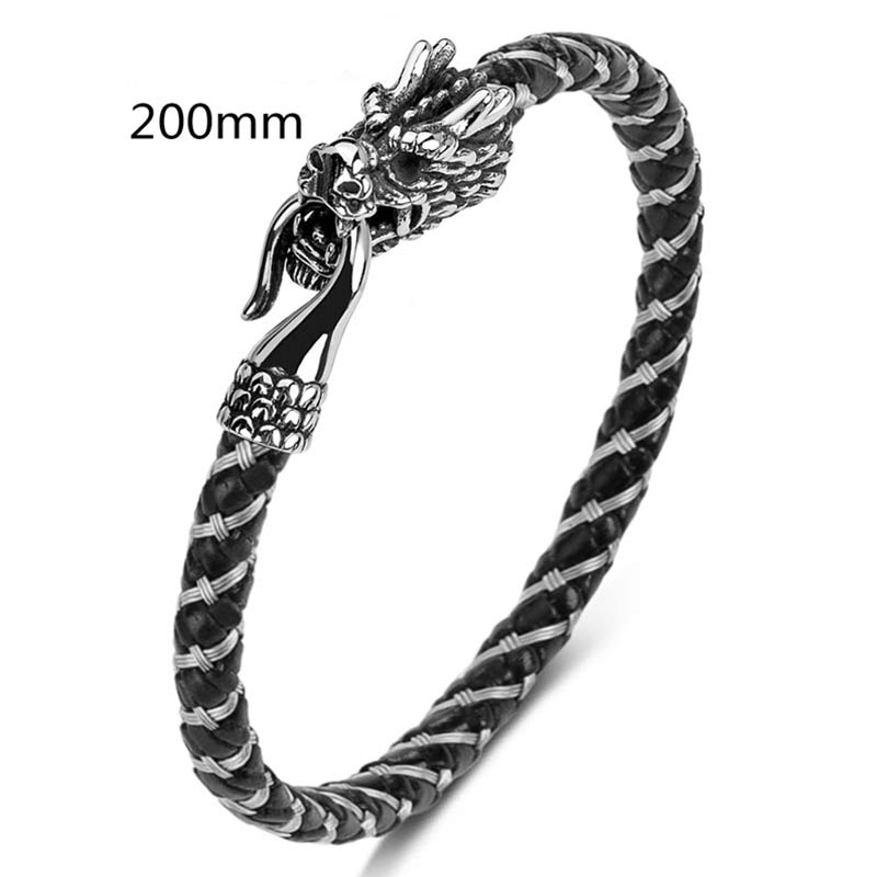 Wear FengShui Dragon Titanium Steel Protection Luck Bracelet