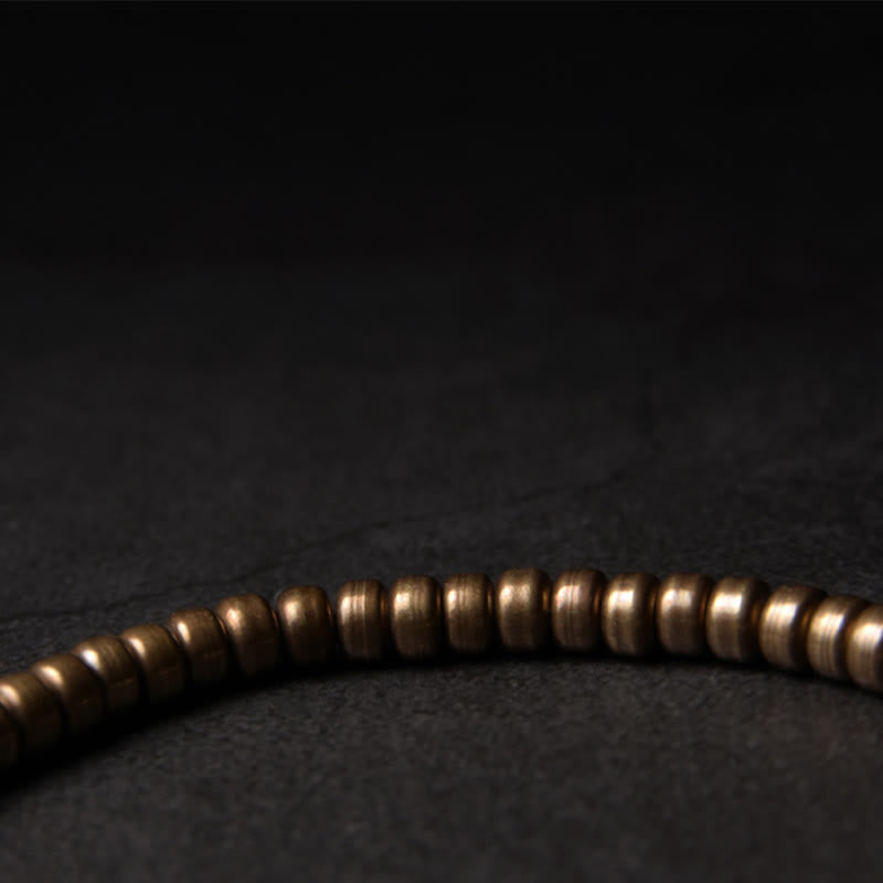 Wear FengShui Simple Design Copper Brass Bead Luck Wealth Bracelet
