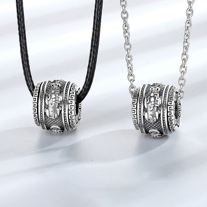 Wear FengShui PiXiu Luck Wealth Rotatable Necklace Pendant