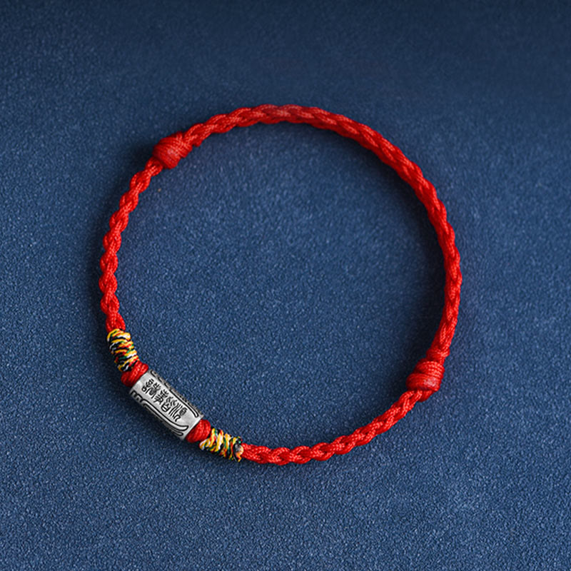 Wear FengShui Handcrafted 925 Sterling Silver Everything Goes Well Design Protection Strength Bracelet Anklet