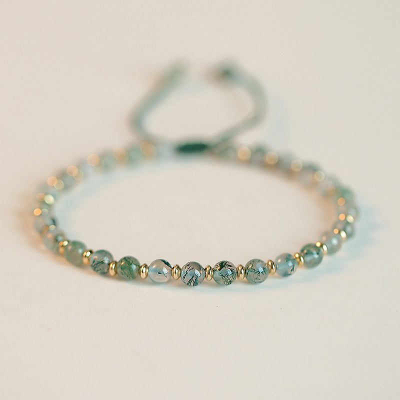 Wear FengShui Moss Agate Lucky Balance Bracelet