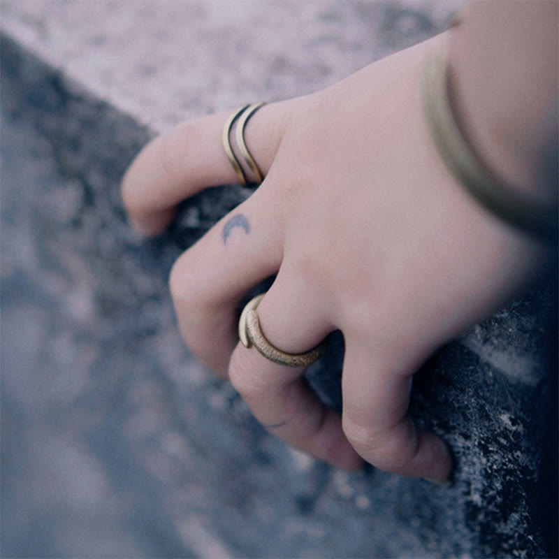 Wear FengShui Simple Design Copper Luck Adjustable Ring