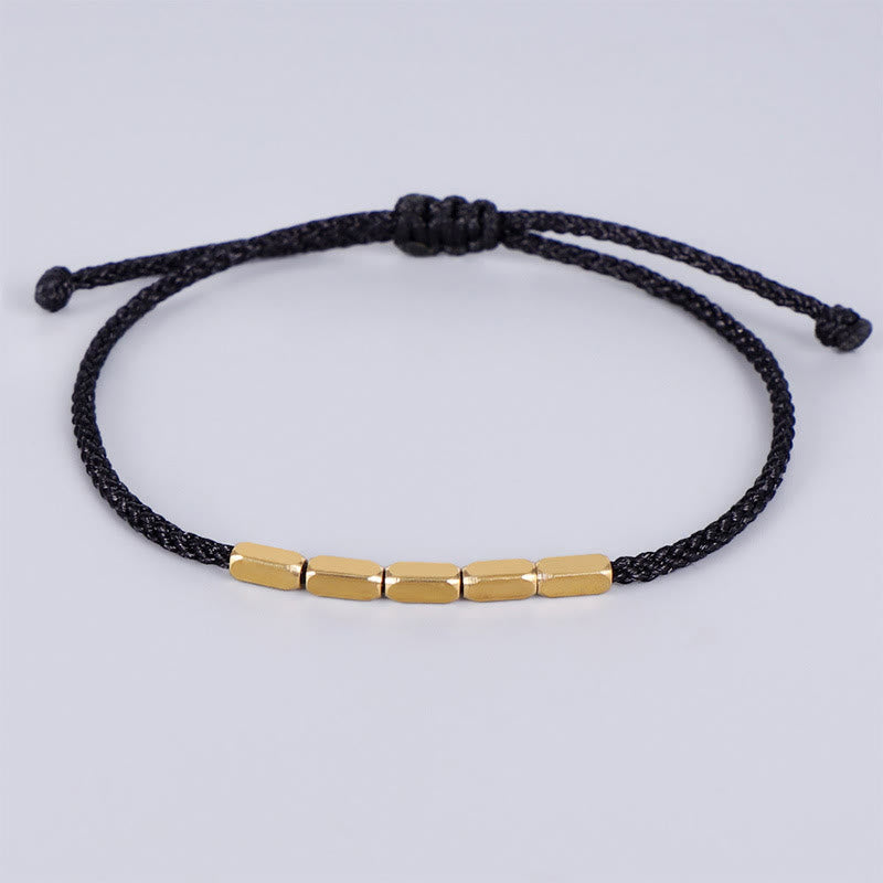 Wear FengShui Handcrafted Copper Bead Protection Braided String Bracelet