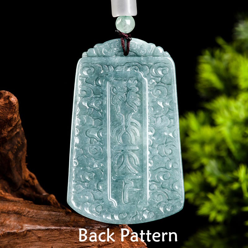 Wear FengShui Year Of The Dragon Chinese Zodiac Dragon Travels The World Jade Strength Necklace Pendant