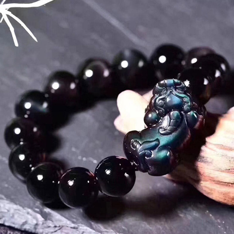 Wear FengShui FengShui PiXiu Rainbow Obsidian Luck Bracelet