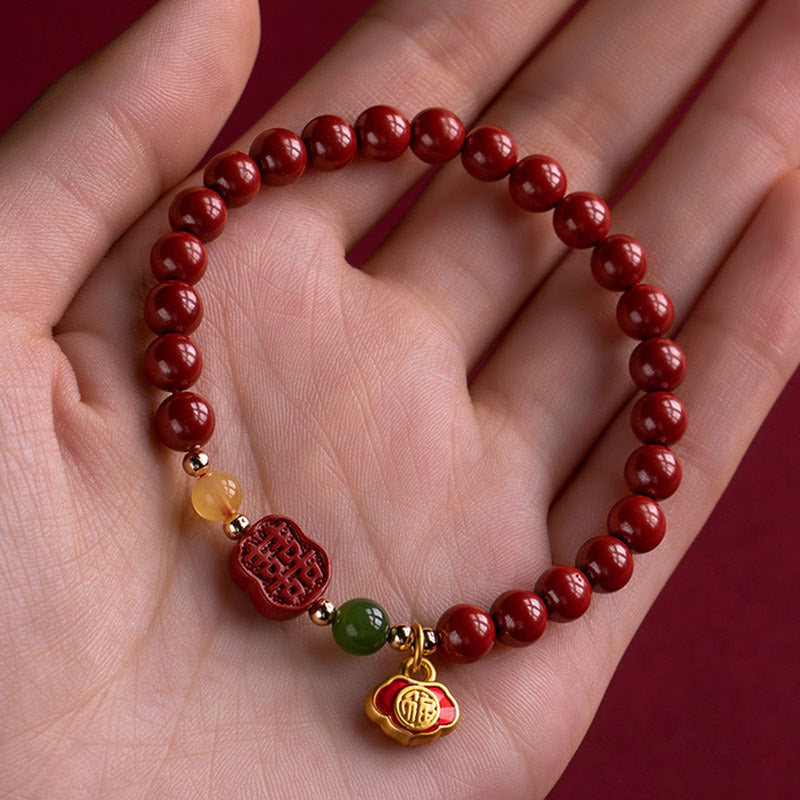 Wear FengShui Cinnabar Happiness Calm Bracelet