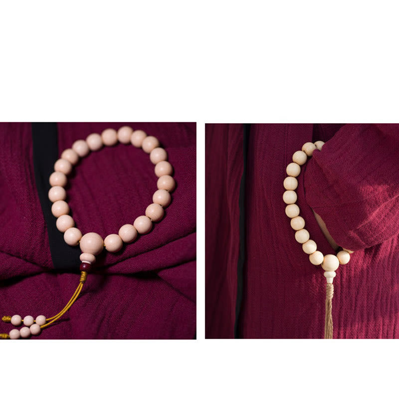 Wear FengShui Natural Abelia Biflora Wood Blessing Wrist Mala