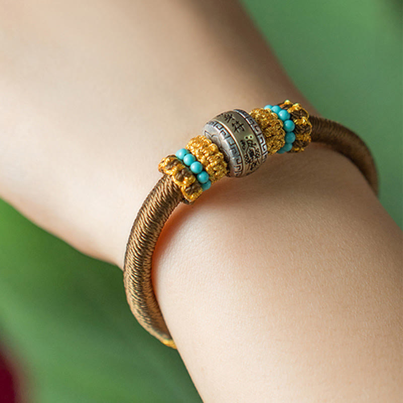 Wear FengShui Handmade Tibetan Amulet King Kong Knot Luck Protection Braided Bracelet