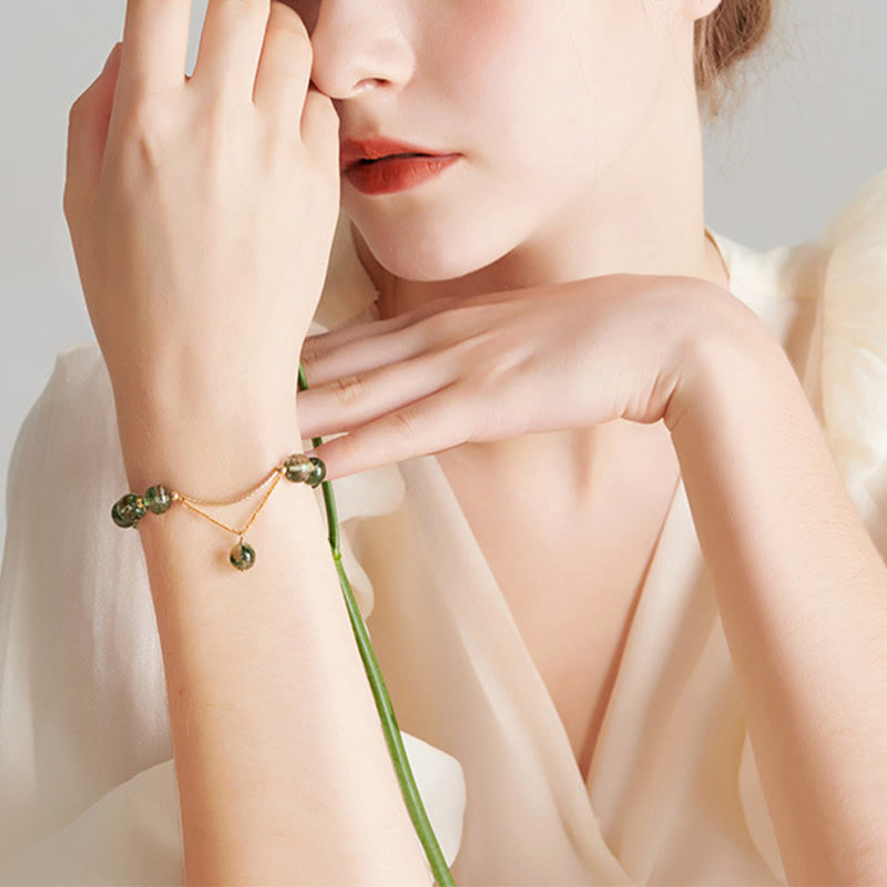 Wear FengShui Green Phantom Crystal Confidence Charm Bracelet
