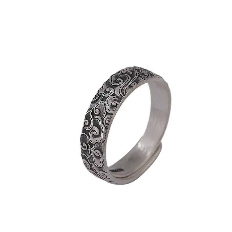 Wear FengShui Vintage Auspicious Clouds Pattern Luck Ring