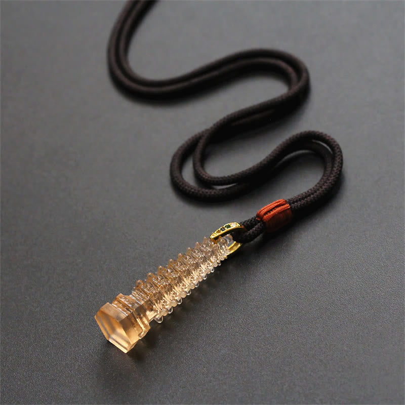 Wear FengShui Liuli Ancient Pagoda Wisdom Necklace
